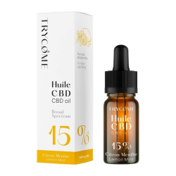 Huile CBD 15% bIo aromatisée 10ml, goût Citron Menthe, achat de cannabis suisse